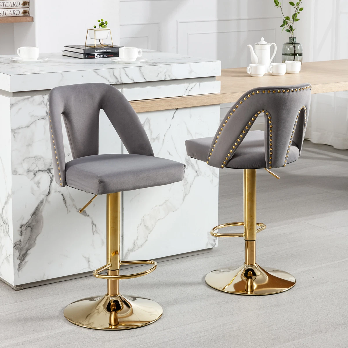 Silver bar stools set of 4 deals