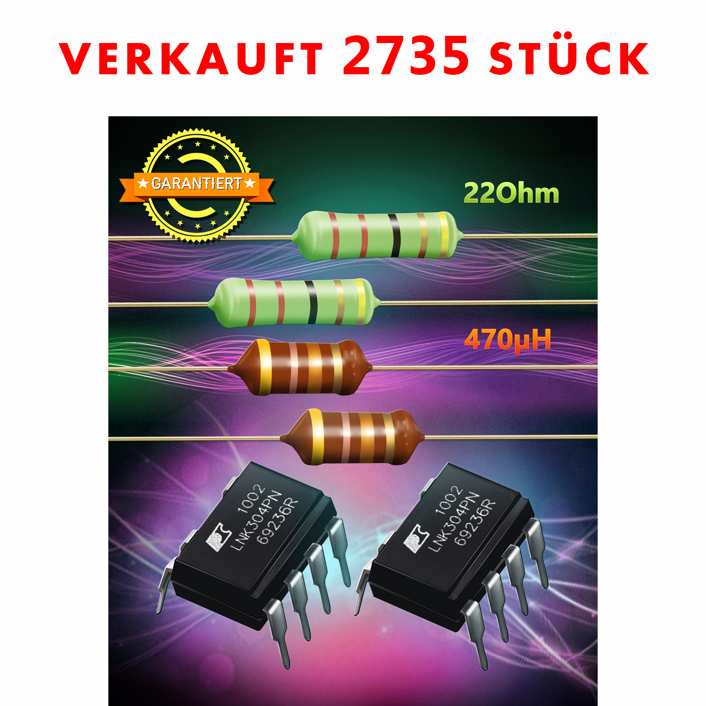 KIT LNK304GN + Resistance 47ohms 47R 3W LNK 304 GN Kit Reparation Lnk304gn Fr EUR 9,79 - FR
