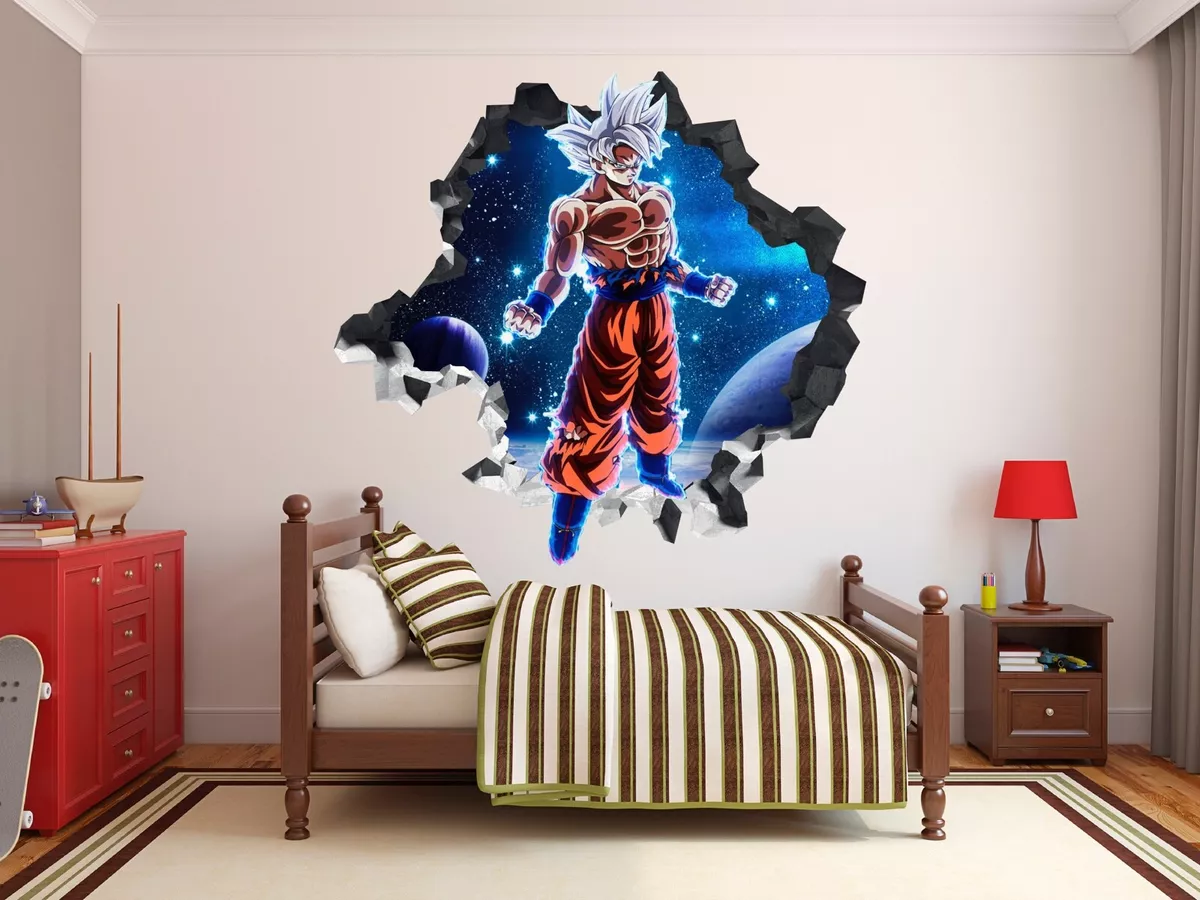 Adesivo Decorativo Parede Dragon Ball Z Goku Alta Resolução