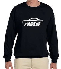 Challenger 392 Hemi Muscle Car Classic Outline Design Sweatshirt NEW