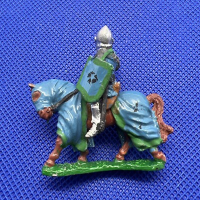25mm Medieval Horseback Knight Wargames Unbranded OOP VTG Painted Figure