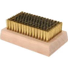 PRO SOURCE Fine Wire Brush: 0.005" Brass Filament in 2.5" x 4.25" Wood Block