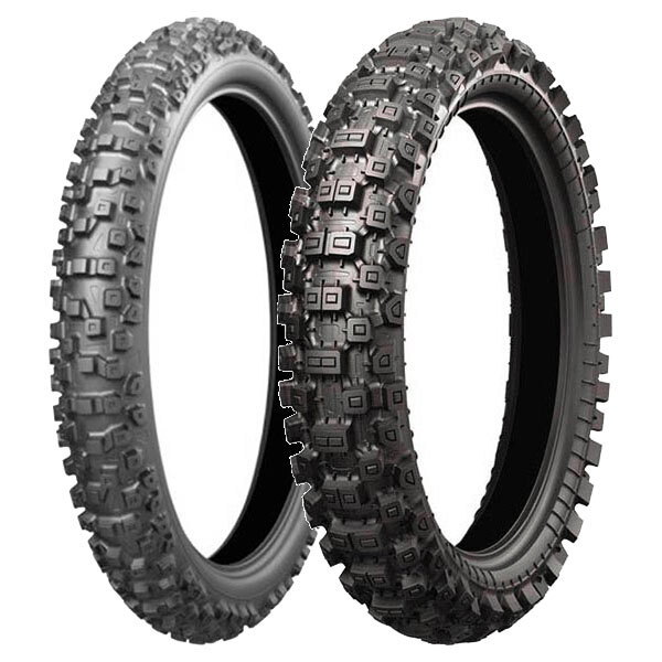 TYRE PAIR BRIDGESTONE 80/100-21 51M + 110/90-19 62M BATTLECROSS X40 HARD