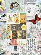 Junk Journal Vintage Themed Paper Kit For Scrapbooks Journals Planners PF82