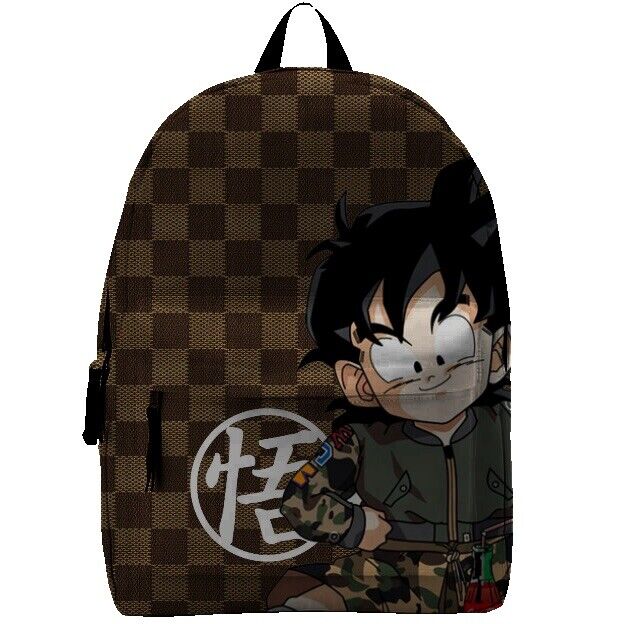 Custom anime Naruto DBZ Son Goku Designer Backpack / Travel Bag / School Bag