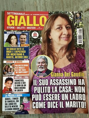 ITALIENISCHES GELBES MAGAZIN November 2016 GESCHICHTEN VERBRECHEN GEHEIMNISSE ROBERTA RAGUSA