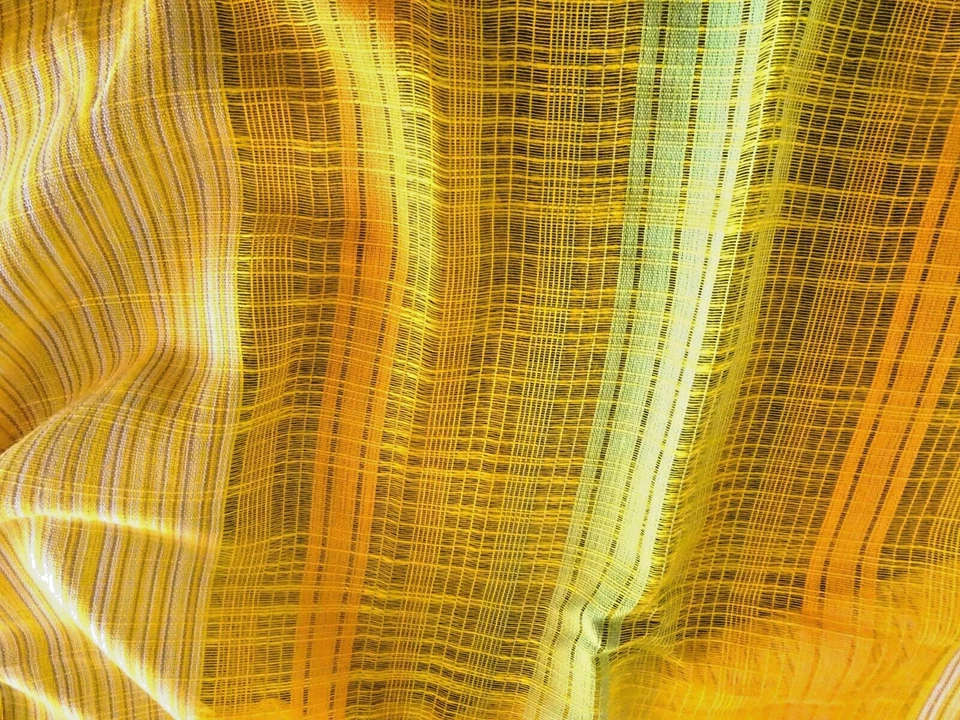 TISSUS EN  VOILE DE FIL DE COTON MULTICOLORE POUR RIDEAUX - 300 cm x 165 cm - Photo 3/4