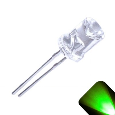 10 x 5mm Concave LEDs Wide Angle Pure Green Christmas LED Lights Super Bright RC