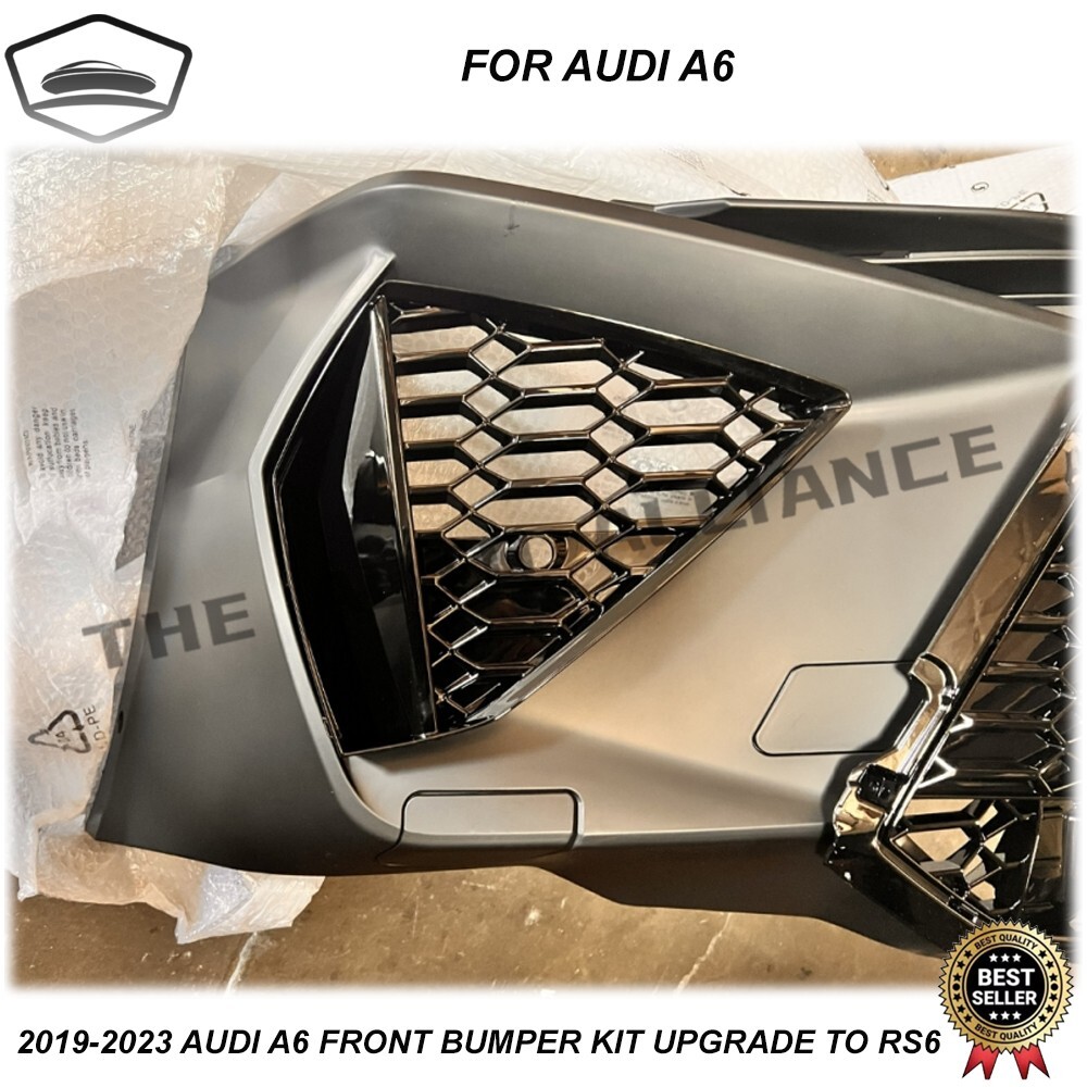 For 2019 2020 2021 2022 2023 Audi A6 Upgrade to RS6 Style Front Bumper Body Kit
