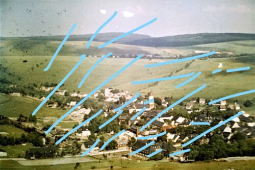 Dia Slide Foto Sachsen Oberwiesenthal Blick vom Fichtelberg 1969 - Bild 1 von 2