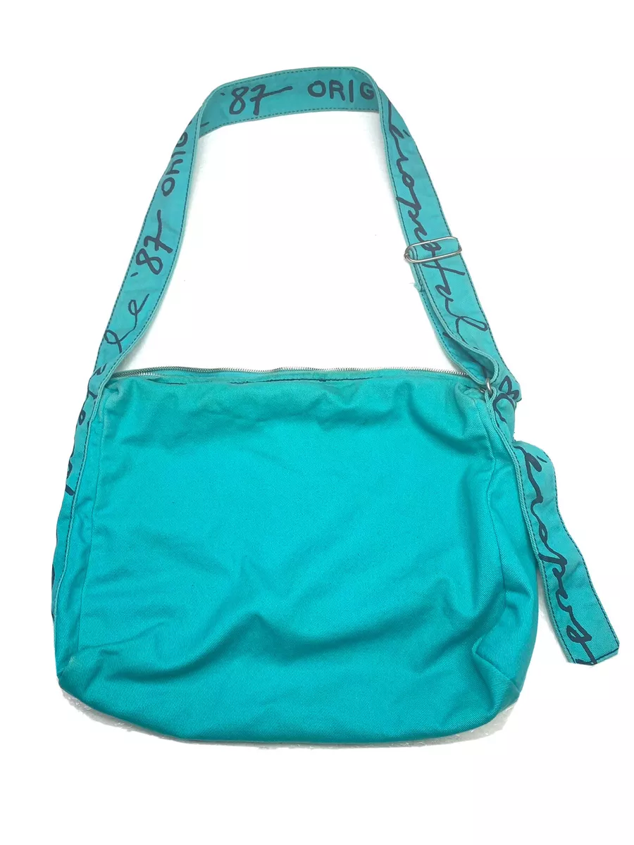 VTG Aeropostale Canvas Messenger Teal Blue Book Laptop Boho Shoulder Bag