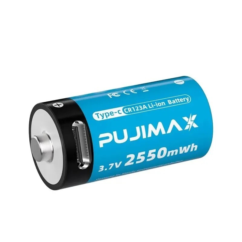PowerSmart Lot de 4 batteries Li-ion CR123 USB 3,6 V 850 mAh avec connecteur de type C