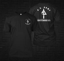 Delta Force Army Soldier Military -  Custom Men's Back and front T-Shirt Tee