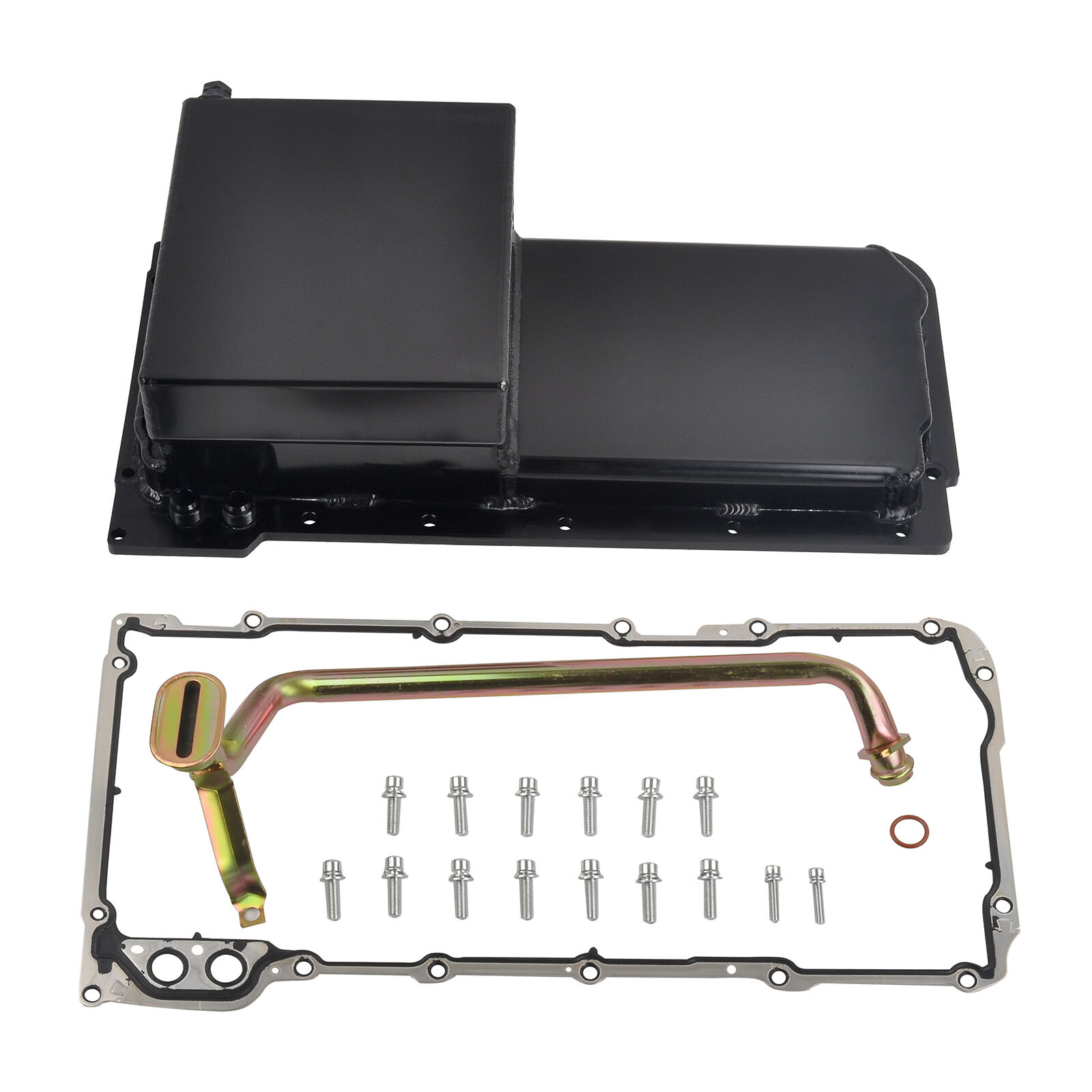 Pan Kit For Ls Ls1/ls2/ls3/ls6, Rear Sump, 7-qt, Black