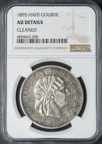 1895 Haiti 1 Gourde - NGC AU Details Cleaned - ✪COINGIANTS✪