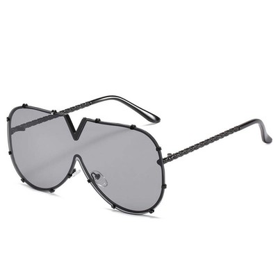 Fashion V-Shaped Sunglasses for Women, UV400 Protection, Strong PC Frame and Len