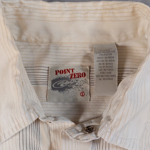 Point Zero Men’s Shirt Size Small Gothic Cowboy Pearl Snap White Shirt w/ Skulls - Picture 5 of 11