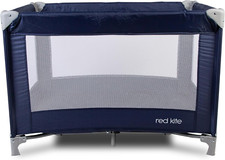 Red Kite Baby Sleeptight Travel Cot - Blueberry. Lightweight Padded Travel Cot S