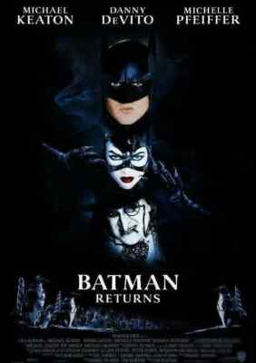 BATMAN RETURNS ORIGINAL ROLLED MOVIE POSTER REG STYLE PLUS 4 MINI POSTERS 1992