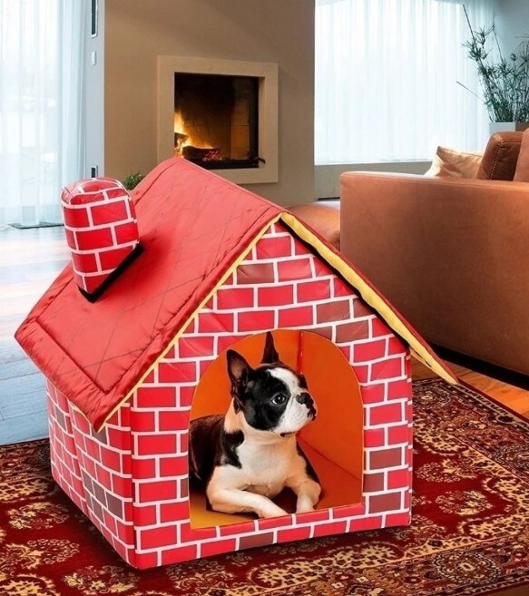 Casetta Cani Gatti Morbida - Cuccia Interno Pieghevole e Calda