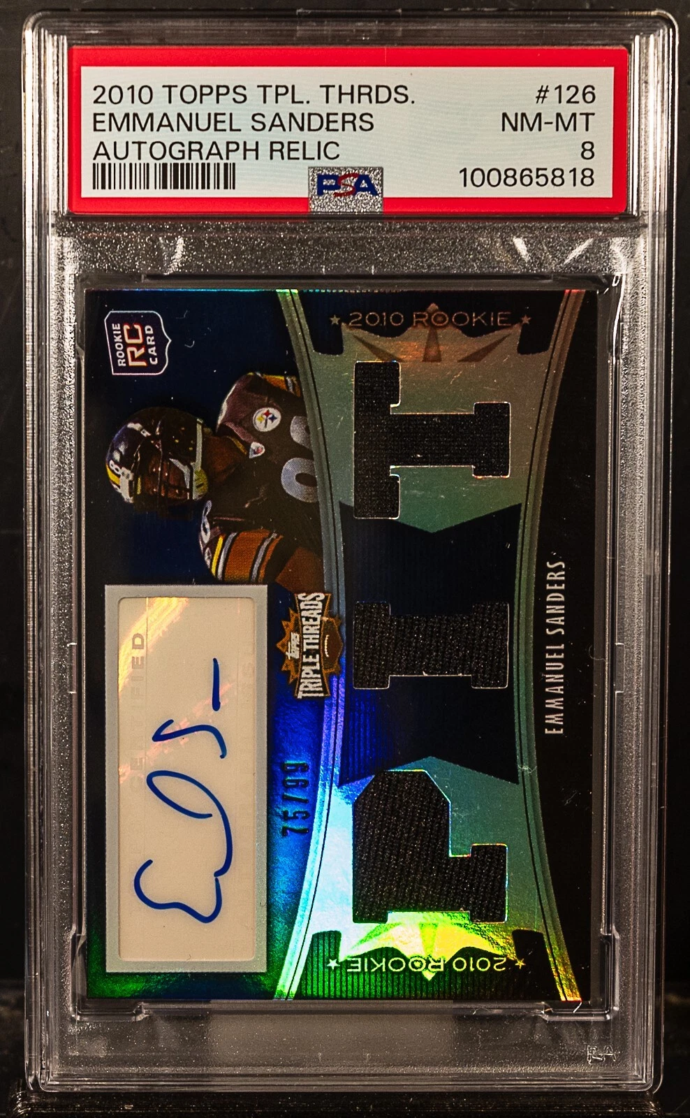 Emmanuel Sanders Topps Triple Threads #126 Autograph Relic
