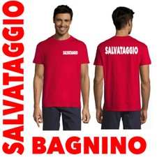 Maglia Maglietta Salvataggio Lido Mare Tshirt Bagnino Salvataggio Lifeguard
