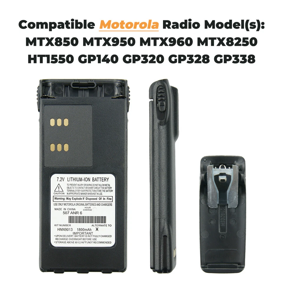 10pc Li-ion Battery for Motorola HT750 HT1225 HT1250 PRO7150 GP328 GP340 GP380 - Image 4 of 4