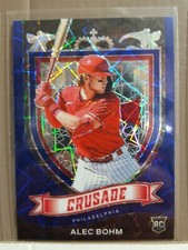 Alec Bohm 2021 Chronicles Baseball Crusade BLUE VELOCITY RC card #23 Philadelphi