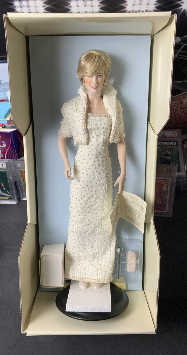 Diana Princess Of Wales Porcelain Doll Franklin Mint NIB Extremely