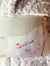 CAROLE HOCHMAN WOMENS TEXTURED PLUSH WRAP ROBE