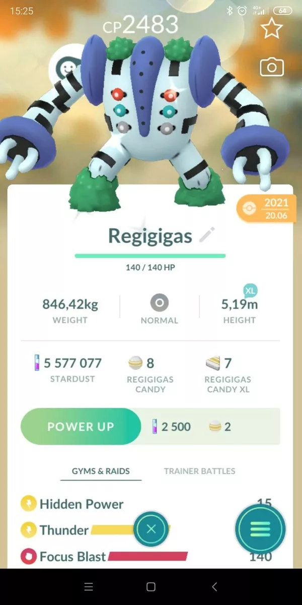 💙🤩🔥 SHINY REGIGIGAS 🔥🤩💙 Who's excited for this shiny release?!? Good  luck everyone 🥰💖 • • • #pokemongo #pokemon #shinypokemon #pogo #pokemo…