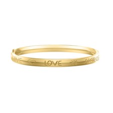 14K Yellow Gold Filled Children's "Live Love Sparkle" Bangle