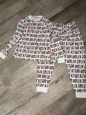 Carter's Holly Jolly Christmas Pajama Set Unisex Kids XL White Red Green