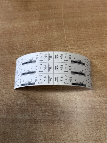 Titleist Golf Custom Fitting Lie Angle Tape x 18 (6 Strips) Check Your Lies ! - Picture 1 of 2