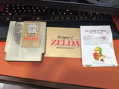 The Legend of Zelda - Nintendo NES - with Manual & Map - Authentic - Tested