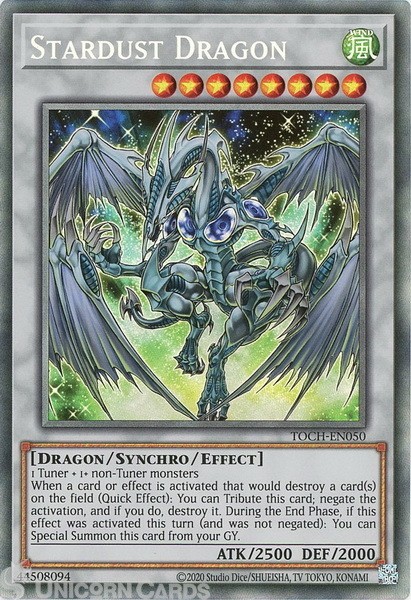 TOCH-EN050 Stardust Dragon Collector's Rare UNL Edition Mint YuGiOh Card