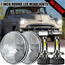 2x 7 Inch For Chevy Styleline Deluxe 1949-1952 Round Led Headlights Hilo Beam 2x 7 Inch For Chevy Styleline Deluxe 1949-1952 Round Led Headlights Hilo Beam