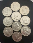 Lot Of (10) 1960-1961 Philadelphia Mint Silver Franklin Half