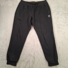 Adidas Joggers Mens XL Black Trefoil Logo Sweatpants Casual Sportswear Originals