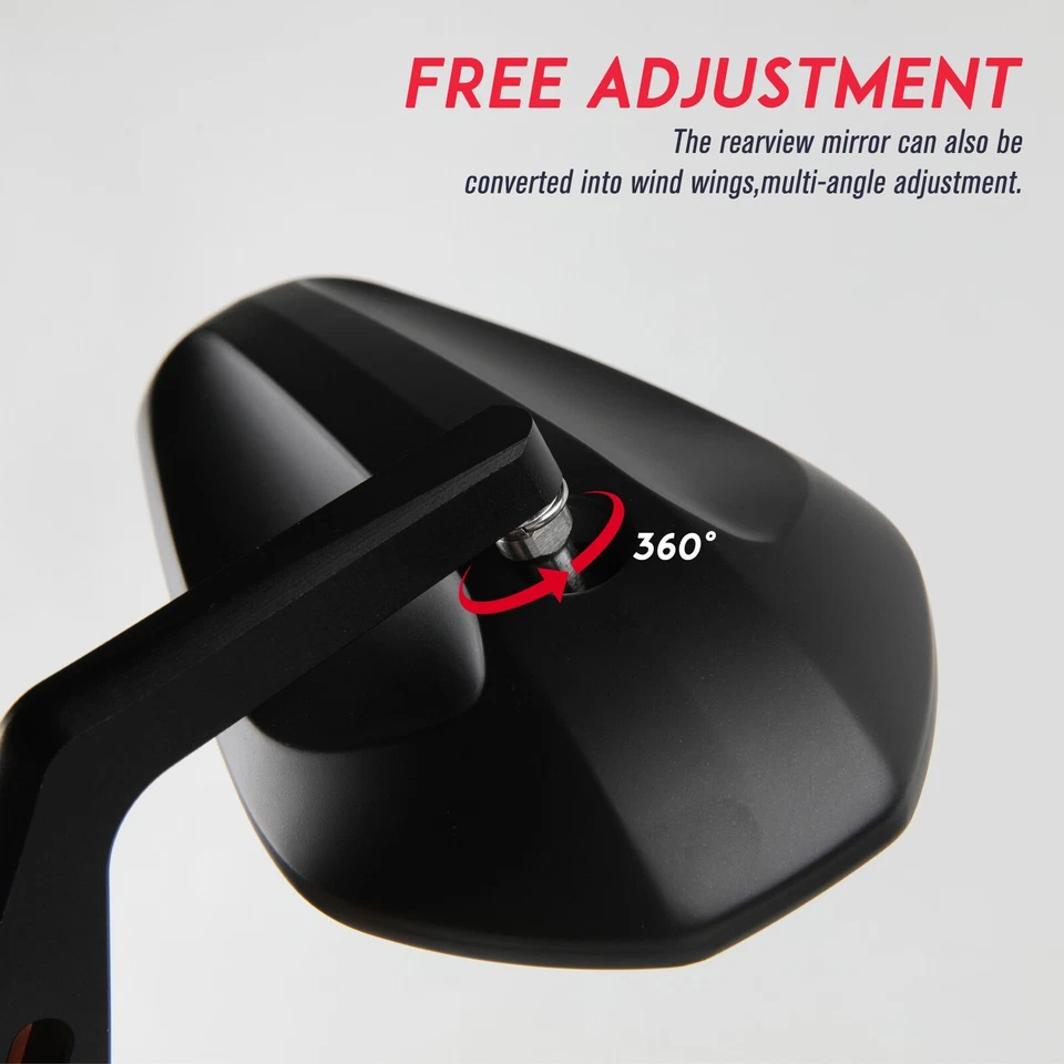 Espejo retrovisor lateral extremo manillar moto 7/8" para Yamaha FZ07 FZ09 MT07 MT09 MT10 Foto 4 de 4