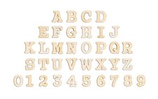 1.2 Inch 342 Pieces Small Wooden Letters and Numbers Crafts Unfinished Wood.