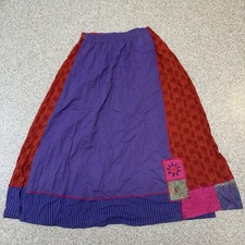 VTG Vanity Women  s Sz Small Pink Purple Colorful Tropical Beaded Skirt Beach Sun