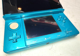 Nintendo 3DS Handheld System Aqua Blue Teal, Tested, Charger Included, No Stylus