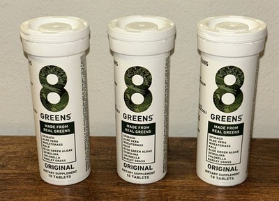 8 Greens Original 10 Tabs, Set of 3, Expires 1/2028