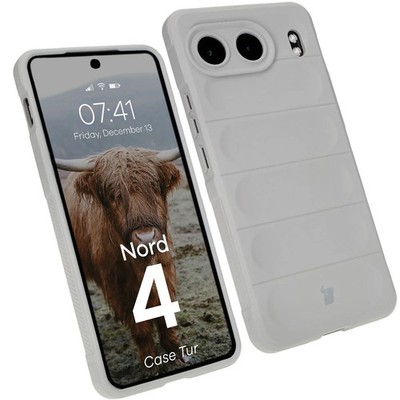 Handyhülle für OnePlus Nord 4 Bizon Case Cover Futeral Etui Schutzhülle Hellgrau
