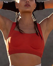 NEW FREE PEOPLE FP MOVEMENT RED MAKE A MOVE SPORTS BRA SZ M