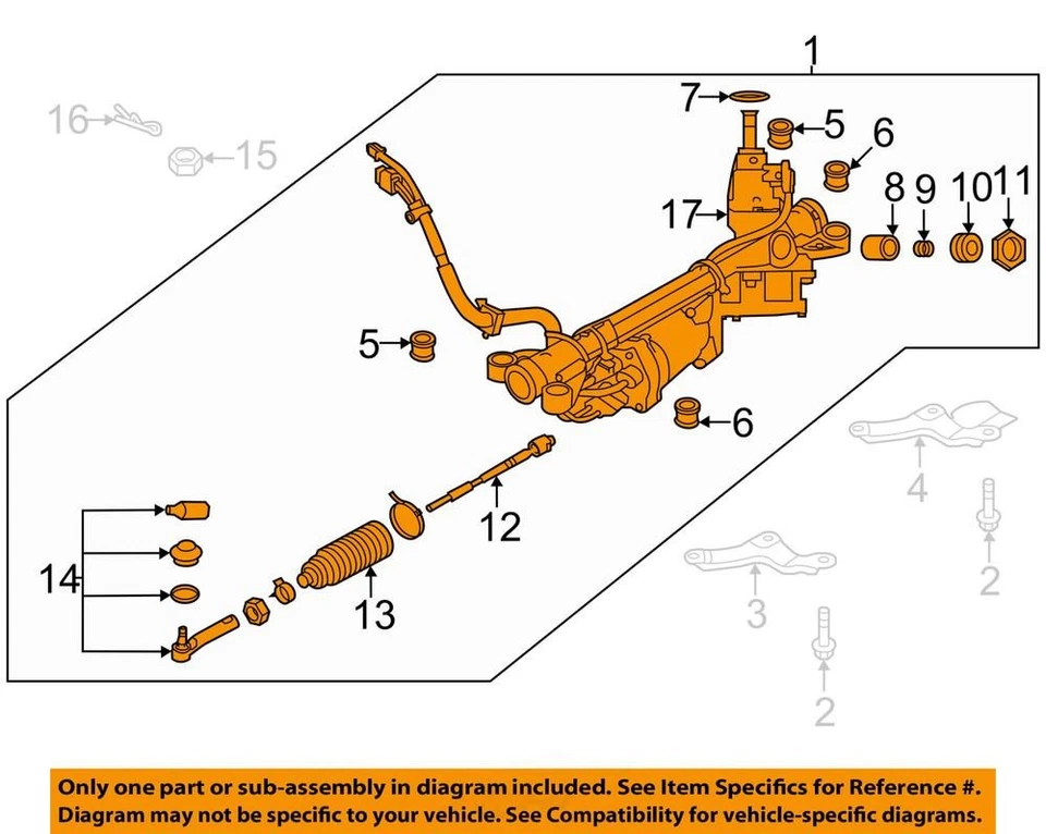Подходит для рулевого механизма 23 24 SUBARU OUTBACK 2,4 л стойка питания и шестерня Wilderness от оригинального производителя - Изображение 4 из 4
