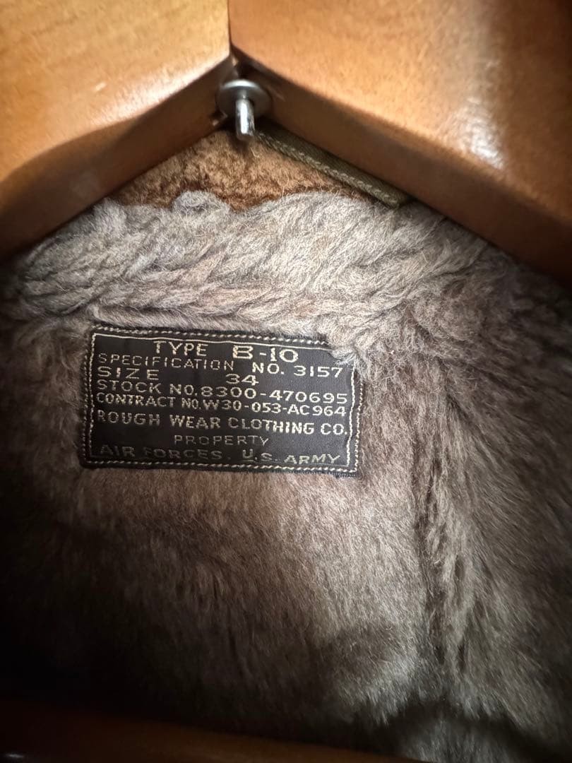 Buzz Rickson's B-10 Leather Flight Jacket size 34… - image 3