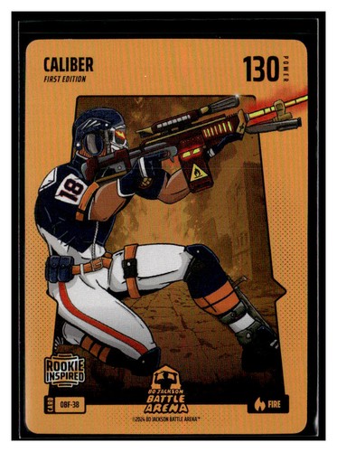 Bo Jackson Battle Arena Alpha #OBF-38 Caliber Caleb Williams Orange Fire RC