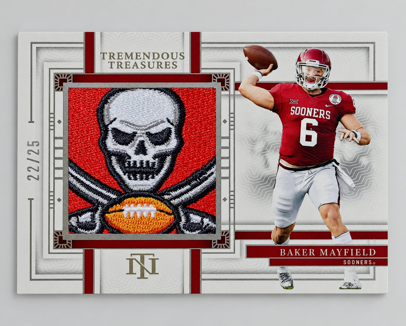 Panini 2024 National Treasure Collegiate Baker Mayfield TT-BMD Patch /25 OU **
